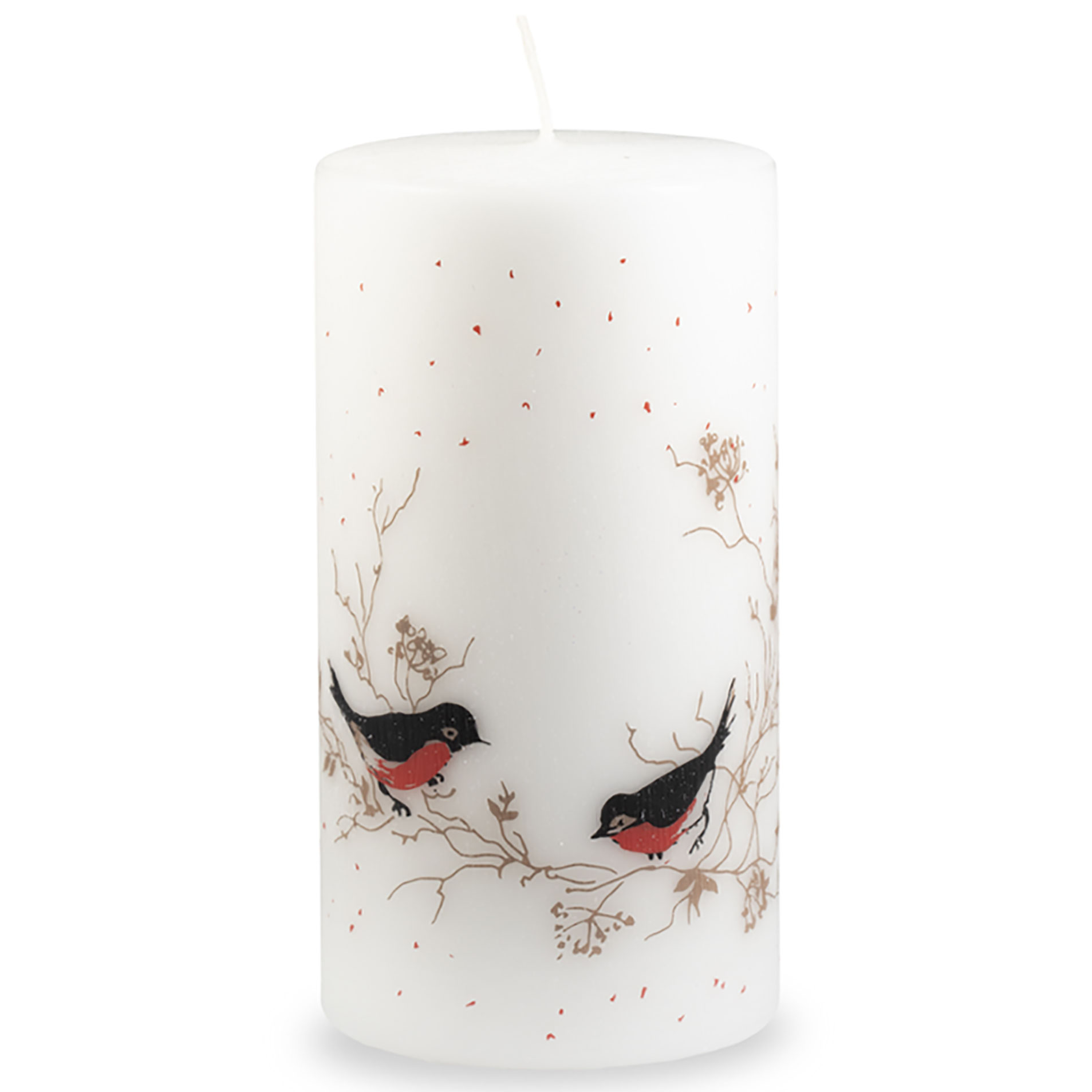 große Kerze mit Vögel