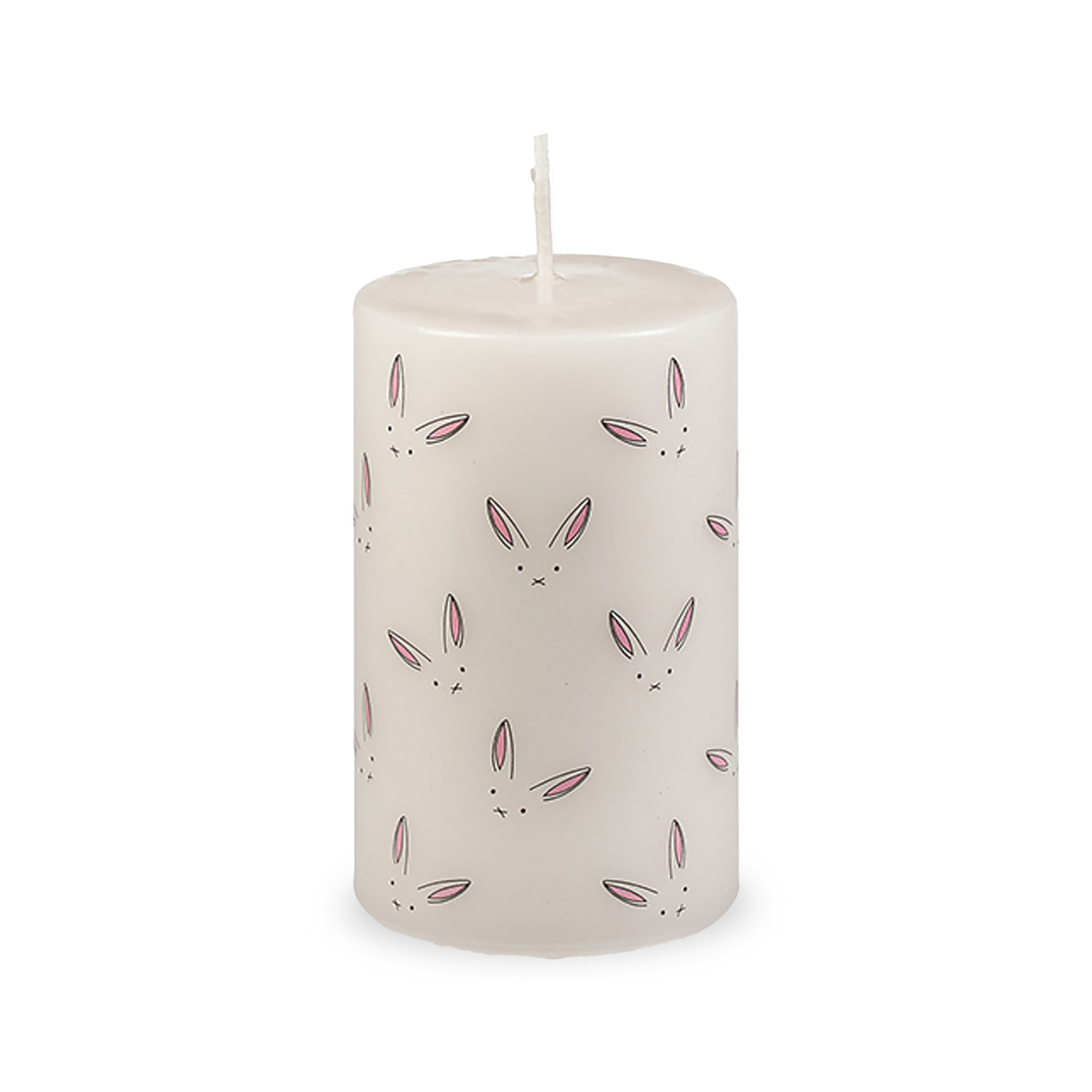 Osterkerze glückliche Hasen minimalistisch